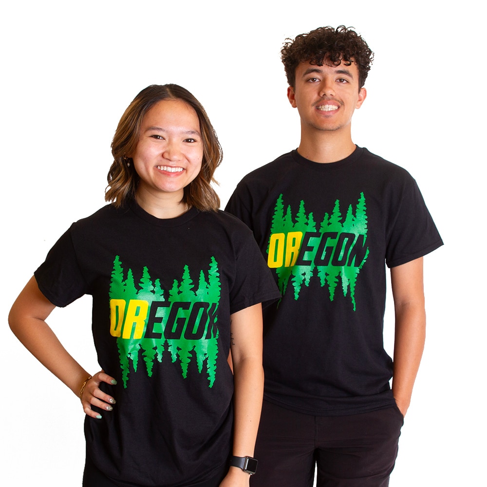 Ducks Spirit, McKenzie SewOn, Black, Crew Neck, Cotton, Men, Unisex, Trees, T-Shirt, 838065